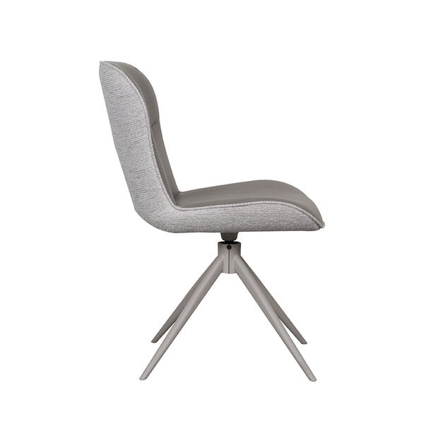 Stoel Thorben | Forest | Microvezel | Taupe Metalen Frame | 2 stuks