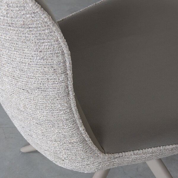 Stoel Thorben | Forest | Microvezel | Taupe Metalen Frame | 2 stuks