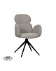 LABEL51 Stoel Vidar | Mushroom | Royal Boucle | Zwart Metalen Frame | 2 stuks 