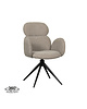 LABEL51 Stoel Vidar | Naturel | Royal Boucle | Zwart Metalen Frame | 2 stuks 