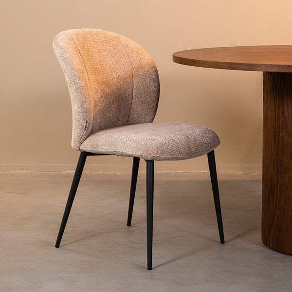 Stoel Vino | Clay | Elite | Zwart Metalen Frame | 2 stuks