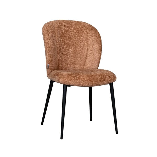 Stoel Vino | Cognac | Elite | Zwart Metalen Frame | 2 stuks