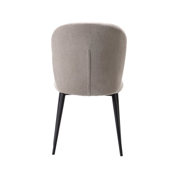 Stoel Vino | Naturel | Elite | Zwart Metalen Frame | 2 stuks