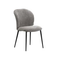 LABEL51 Stoel Vino | Stone | Elite | Zwart Metalen Frame | 2 stuks