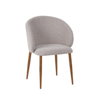 LABEL51 Stoel Yuki | Naturel | Royal Boucle | Naturel Houtlook Frame | 2 stuks