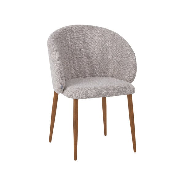 Stoel Yuki | Naturel | Royal Boucle | Naturel Houtlook Frame | 2 stuks