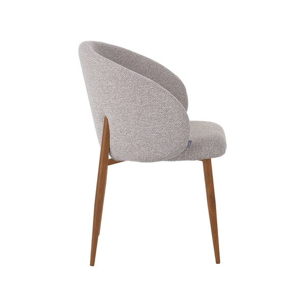 Stoel Yuki | Naturel | Royal Boucle | Naturel Houtlook Frame | 2 stuks