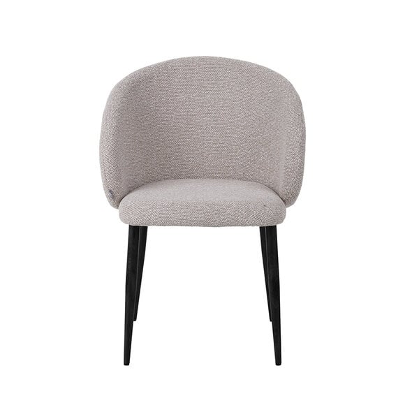 Stoel Yuki | Naturel | Royal Boucle | Zwart Metalen Frame | 2 stuks