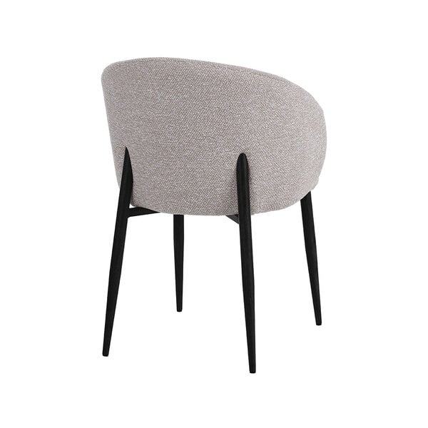 Stoel Yuki | Naturel | Royal Boucle | Zwart Metalen Frame | 2 stuks