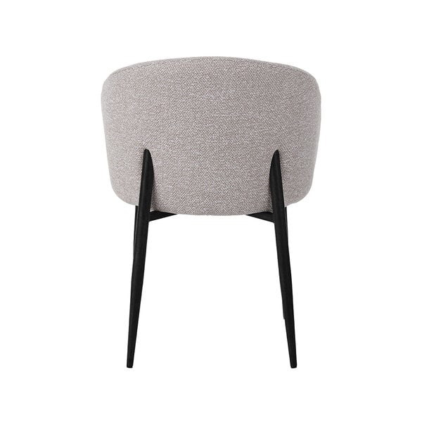 Stoel Yuki | Naturel | Royal Boucle | Zwart Metalen Frame | 2 stuks