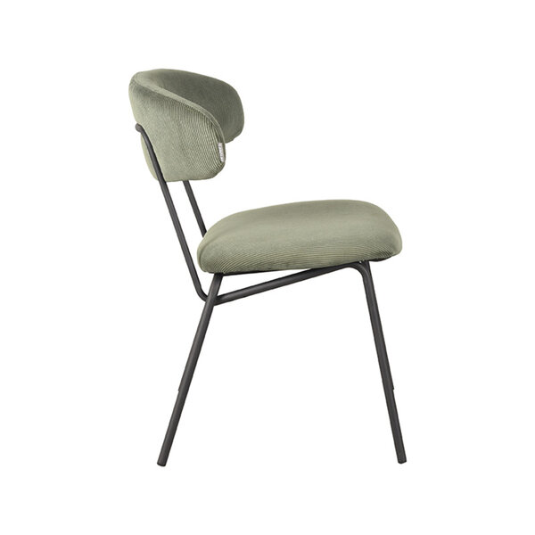 Stoel Zack | Forest | Ribcord | Zwart Metalen Frame | 2 stuks