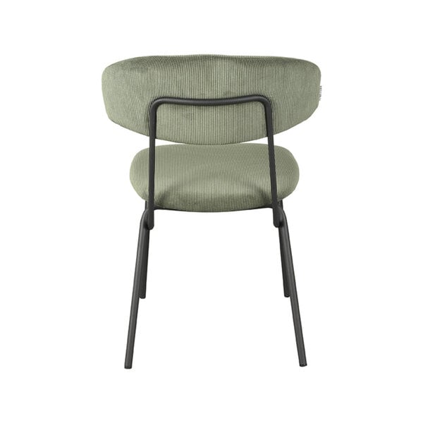 Stoel Zack | Forest | Ribcord | Zwart Metalen Frame | 2 stuks