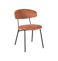 LABEL51 Stoel Zack | Rust | Ribcord | Zwart Metalen Frame | 2 stuks 