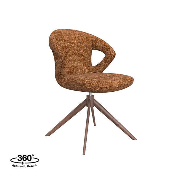 Stoel Zurich | Coral | Royal Boucle | Coral Metalen Frame | 2 stuks