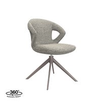 LABEL51 Stoel Zurich | Mushroom | Royal Boucle | Brons Metalen Frame | 2 stuks 