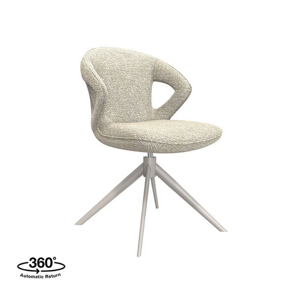Stoel Zurich | Naturel | Royal Boucle | Taupe Metalen Frame | 2 stuks