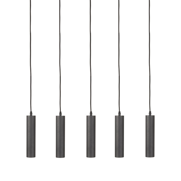 Hanglamp Ferroli | Zwart | Metaal | 5-Lichts
