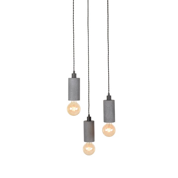Hanglamp Fresco | Grijs | Beton | 3-Lichts