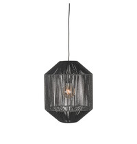 LABEL51 Hanglamp Ibiza | Zwart | Jute | 1-Lichts Cilinder