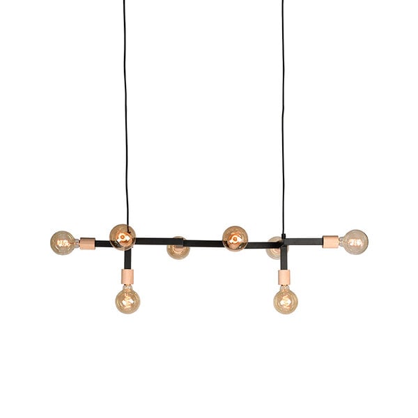Hanglamp Loco | Zwart | Metaal | 8-Lichts