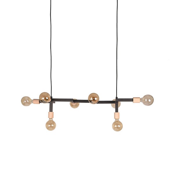 Hanglamp Loco | Zwart | Metaal | 8-Lichts