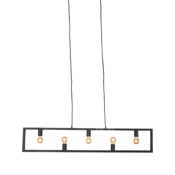 Hanglamp Quadrato | Zwart | Metaal | 5-Lichts