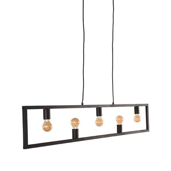 Hanglamp Quadrato | Zwart | Metaal | 5-Lichts