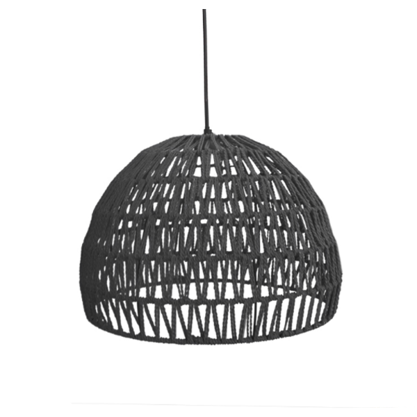 Hanglamp Rope | Zwart | Katoen | L