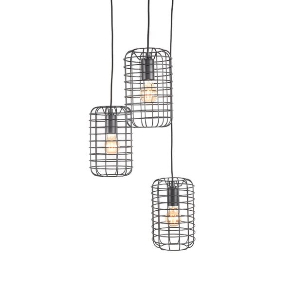 Hanglamp Solido | Zwart | Metaal | 3-Lichts