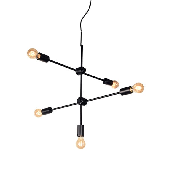 Hanglamp Stilo | Zwart | Metaal | 5-Lichts