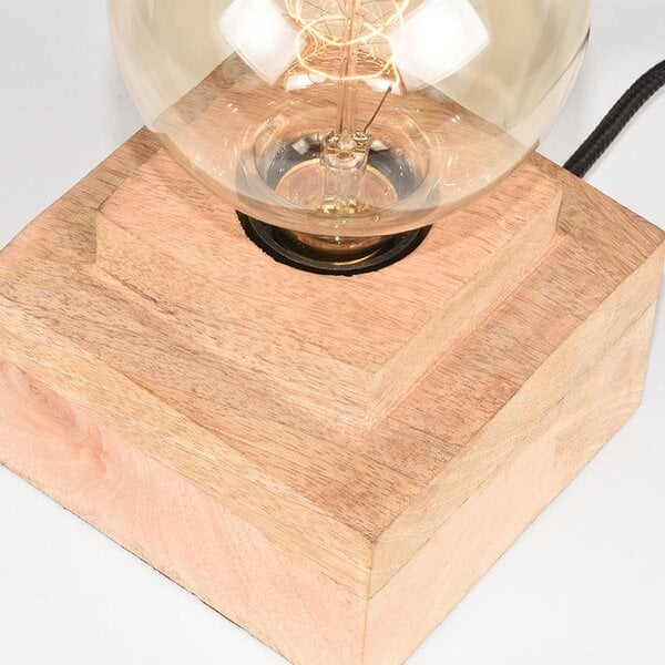 Tafellamp Block | Naturel | Mangohout | One Size