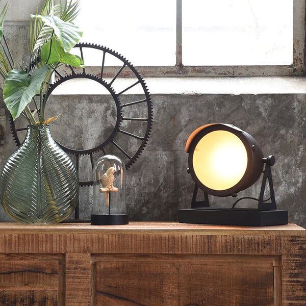 Tafellamp Cap | Zwart | Metaal | One Size