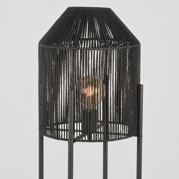 Vloerlamp Ibiza | Zwart | Jute | 1-Lichts