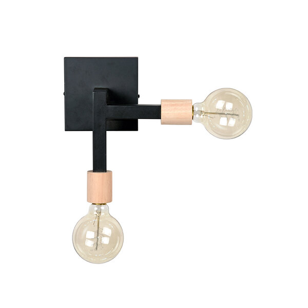 Wandlamp Loco | Zwart | Metaal | One Size