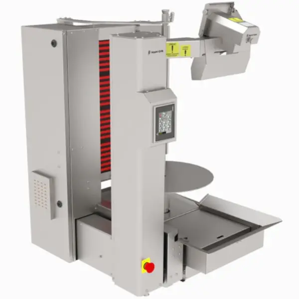 Robot Dönergrill | Elektrisch | 4 Elementen | 6.4kW (400V) | Max. 120kg | Rotatiemotor Onder | Handsfree Snijden | 720x980x1260(h)mm