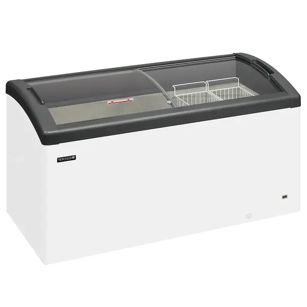 Vrieskist | FOCUS | 418L | Wit/Grijs | -16°C/-23°C | Statisch | Schuifdeksels | Wielen | 1500x650x850(h)mm