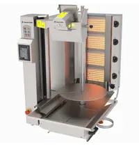 Naomi Grills Robot Dönergrill | Gas | 4 Branders | 19kW (4x 4.8kW) | Max. 120kg | Rotatiemotor Onder | Handsfree Snijden | 720x980x1260(h)mm