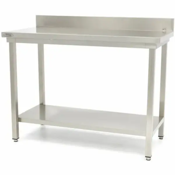Werktafel | RVS | Bodemschap | Diepte 700mm | Hoogte 850/900mm | Breedte 600-2000mm | Achteropstand | Zelfmontage