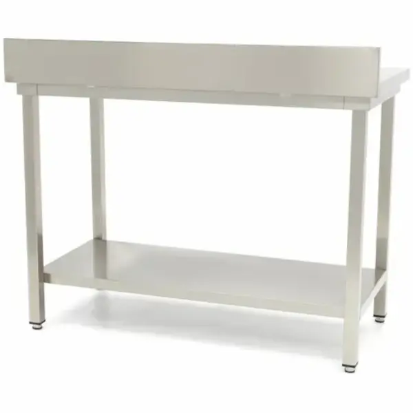 Werktafel | RVS | Bodemschap | Diepte 700mm | Hoogte 850/900mm | Breedte 600-2000mm | Achteropstand | Zelfmontage