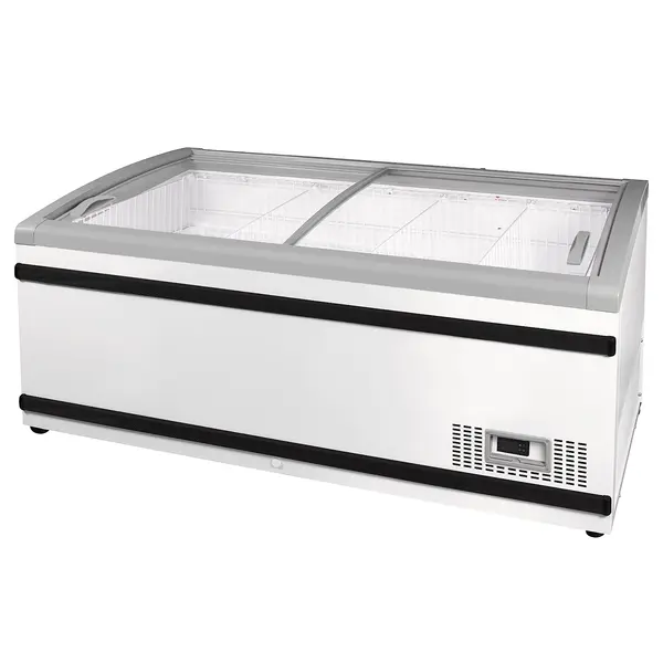 Supermarkt Vrieskist | NEWLINZ | 615L | Wit/Grijs | -16°C/-24°C | Statisch | Schuifdeksels | 1700x885x840(h)mm