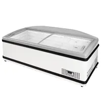 Tefcold Supermarkt Vrieskist | NEWLINZ | Kopelement | 650L | Wit/Grijs | -16°C/-24°C | Statisch | Schuifdeksels | 1970x865x830(h)mm