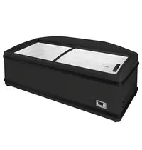 Tefcold Supermarkt Vrieskist | NEWLINZ | Kopelement | 650L | Zwart | -16°C/-24°C | Statisch | Schuifdeksels | 1970x865x830(h)mm