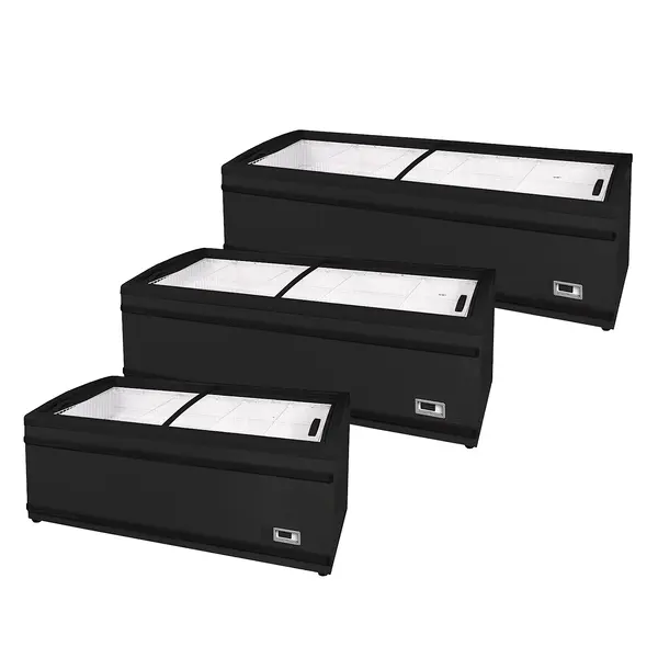 Supermarkt Vrieskist | NEWLINZ | 845L | Zwart | -16°C/-24°C | Statisch | Schuifdeksels | 2200x885x840(h)mm