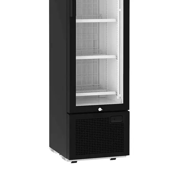 Vrieskast | 190L | Zwart | -12°C/-23°C | Geforceerd | Wielen | 435x531x2016(h)mm