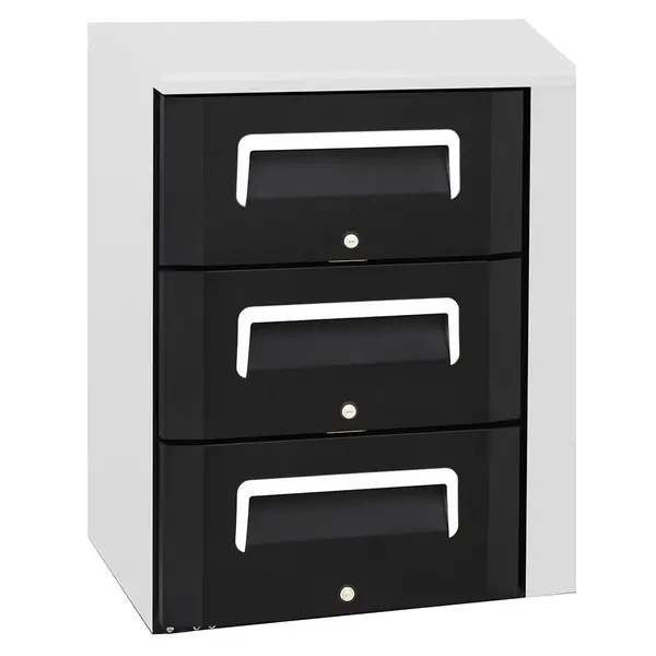 Ladenset | BOTTLES EVO | Zwart | 3 Laden (Dicht)