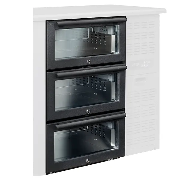 Ladenset | BOTTLES EVO | Zwart | 3 Laden (Glas)