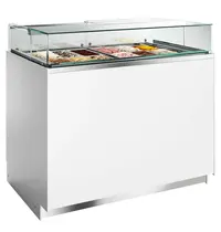 ISA Schepijsvitrine | DELTA NEW | 224L | 12x 5L | -10°C/-20°C | Geforceerd | 2 Temperatuurzones | Koppelbaar | Wielen | 1270x825x1175(h)mm