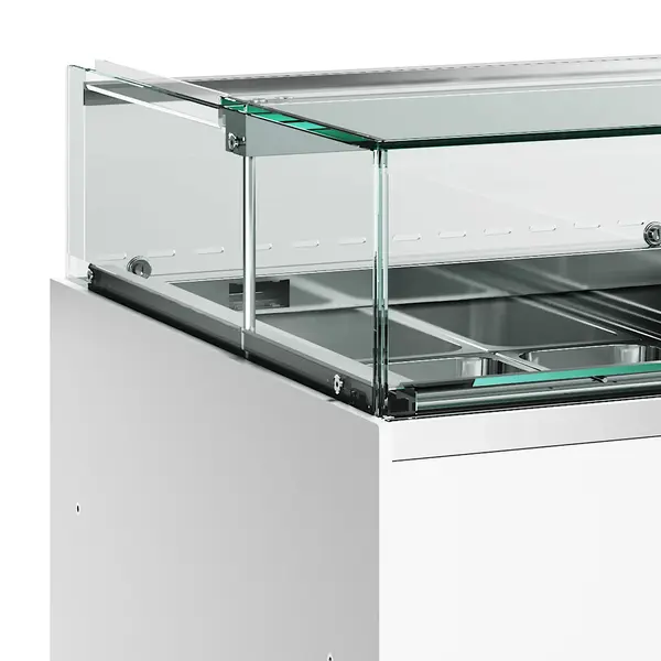 Schepijsvitrine | DELTA NEW | 224L | 12x 5L | -10°C/-20°C | Geforceerd | 2 Temperatuurzones | Koppelbaar | Wielen | 1270x825x1175(h)mm
