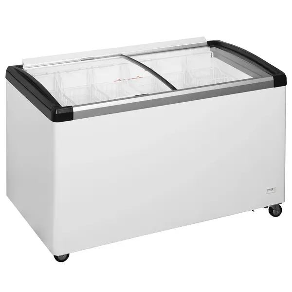 Vrieskist | IDB | 435L | Wit/Grijs | -10°C/-30°C | Statisch | Schuifdeksels | Wielen (Geremd) | 1350x695x780(h)mm