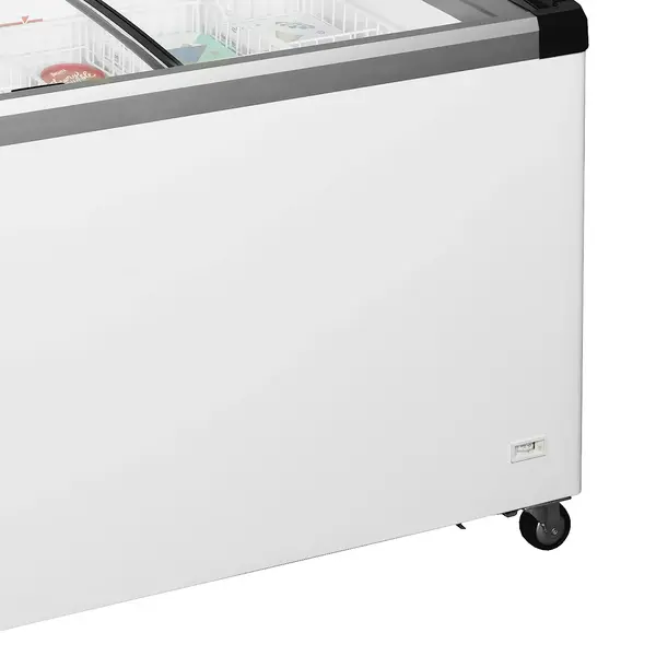 Vrieskist | IDB | 435L | Wit/Grijs | -10°C/-30°C | Statisch | Schuifdeksels | Wielen (Geremd) | 1350x695x780(h)mm